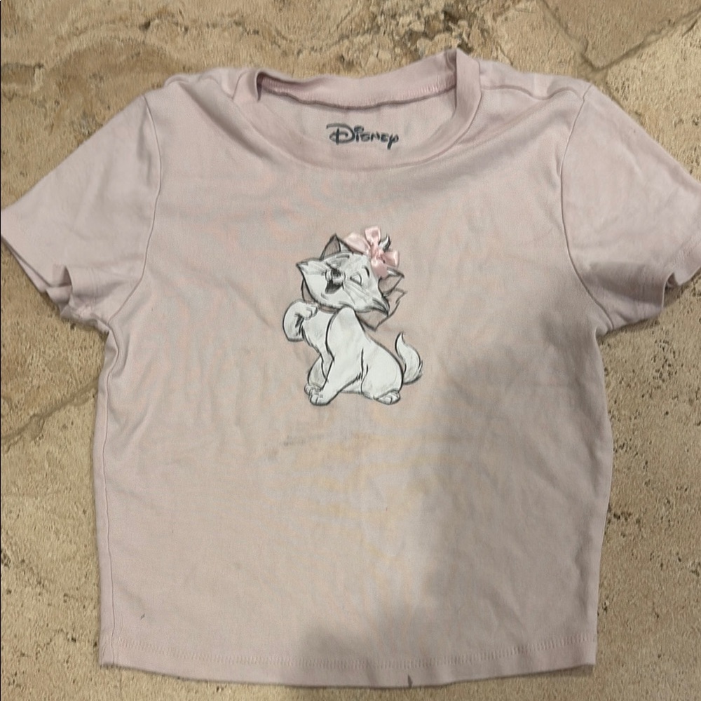 Disney Light Pink Cat Tee
